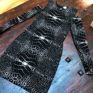 Parker Long sleeved Bodycon Dress in Falcor